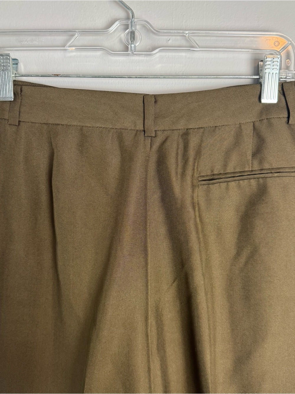 Lauren Ralph Lauren 100% Sill Women's Straight Leg Pants in Olive Brown Size 12 - Picture 8 of 9